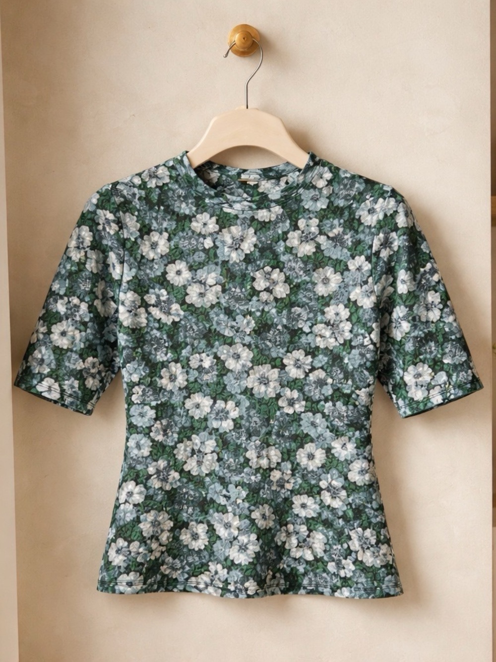 Maeve by Anthropologie Floral Mock Neck Top